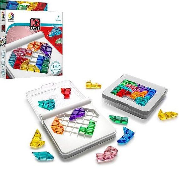 Детска логическа игра Smart Games - IQ Love, със 120 предизвикателства