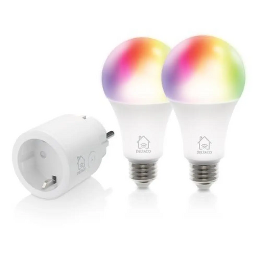 Смарт комплект DELTACO SH-KIT01 Контакт 2 x LED крушки