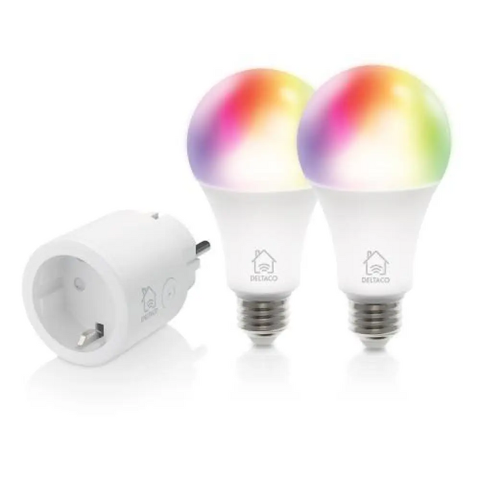 Смарт комплект DELTACO SH-KIT01 Контакт 2 x LED крушки