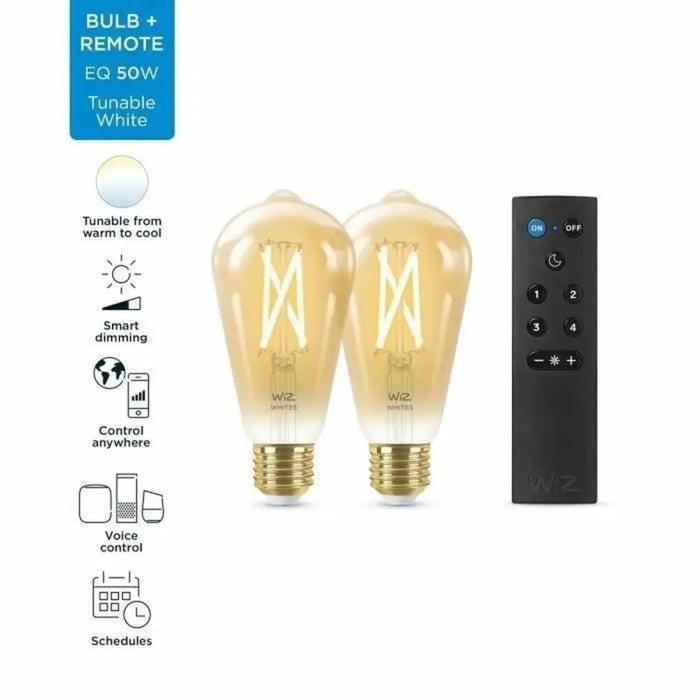Смарт Крушка Wiz ST64 E27 50 W Многоцветен Златен 7 W 640