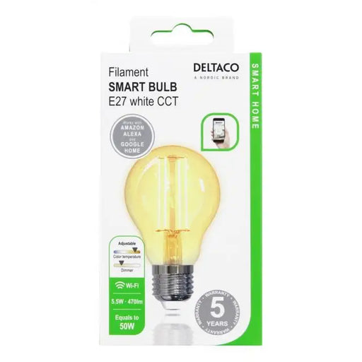 Смарт крушка DELTACO SH-LFE27A60 Е27 WiFI