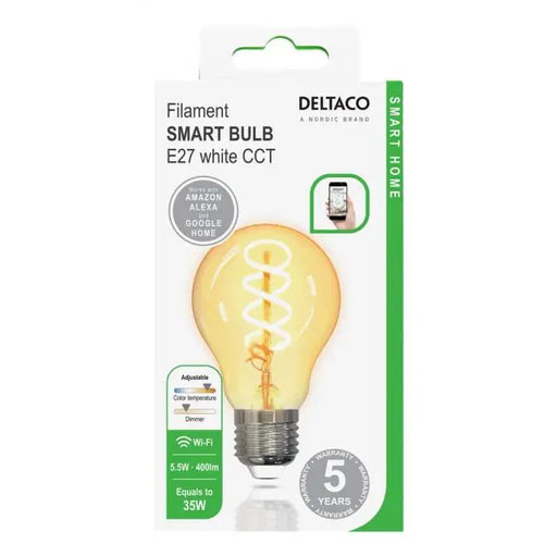 Смарт крушка DELTACO SH-LFE27A60S Е27 WiFI