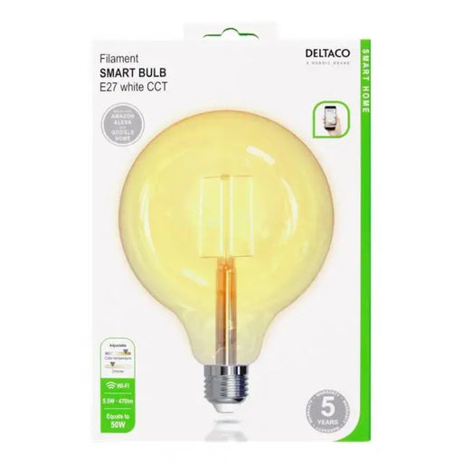 Смарт крушка DELTACO Smart Home Е27 WiFI 2.4GHz