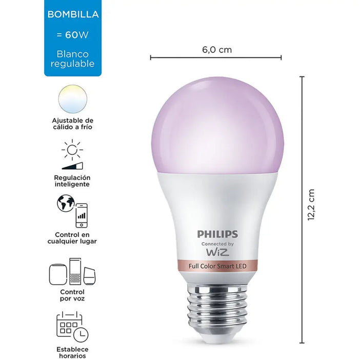 Смарт Крушка Philips Wiz Full Colors F 8,5 W E27 806 lm
