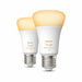 Смарт Крушка Philips Pack de 2 E27 Бял F E27 (2200K) (6500