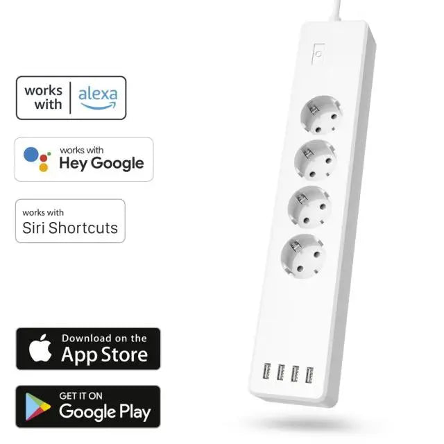 Смарт разклонител HAMA 4 гнезда WiFi
