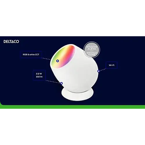 Смарт RGB лампа Deltaco wake-up light USB-C