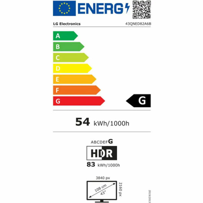 Смарт телевизор LG 43QNED82A6B 43’’ 4K Ultra HD LED HDR