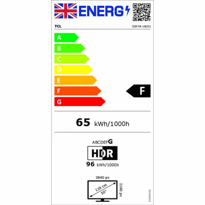 Смарт телевизор TCL 50P7K 50’’ 4K Ultra HD HDR QLED
