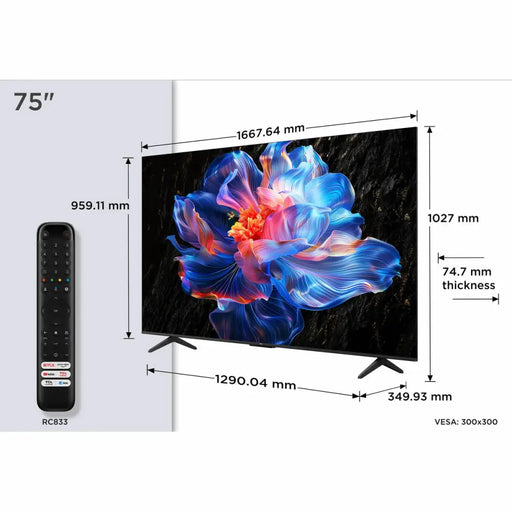 Смарт телевизор TCL 75P6K 75’’ 4K Ultra HD LED HDR