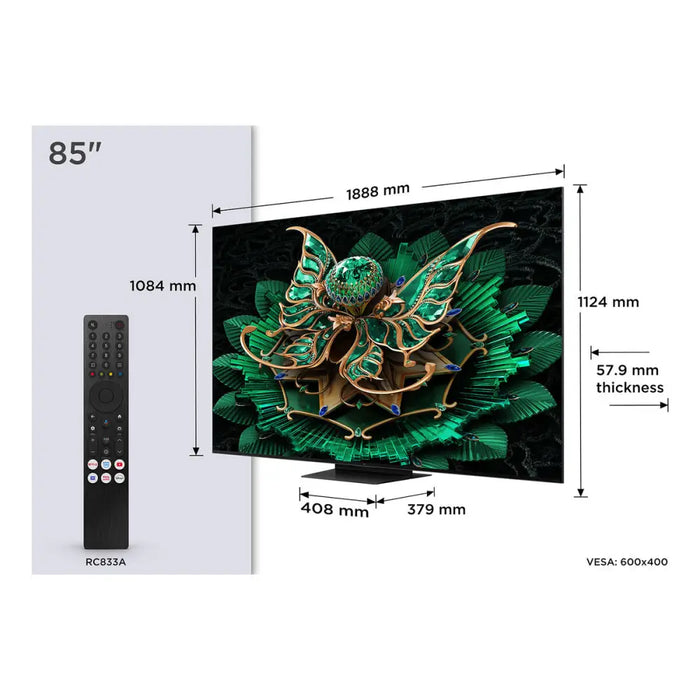Смарт телевизор TCL 85C7K 85’’ 4K Ultra HD HDR