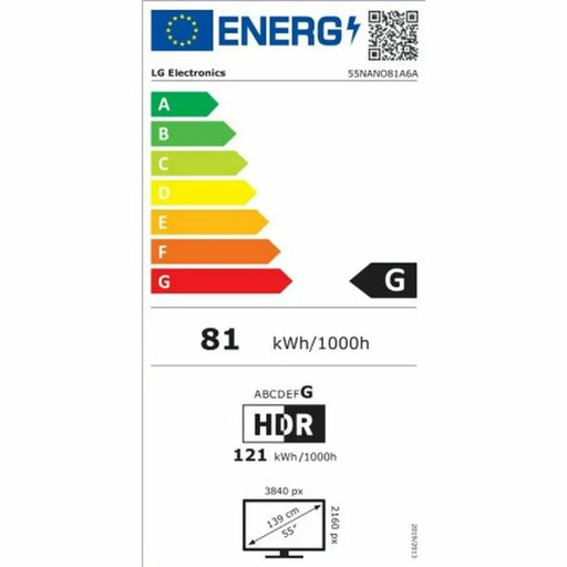 Смарт телевизор LG 55NANO81A6A 4K Ultra HD 55’’ LED