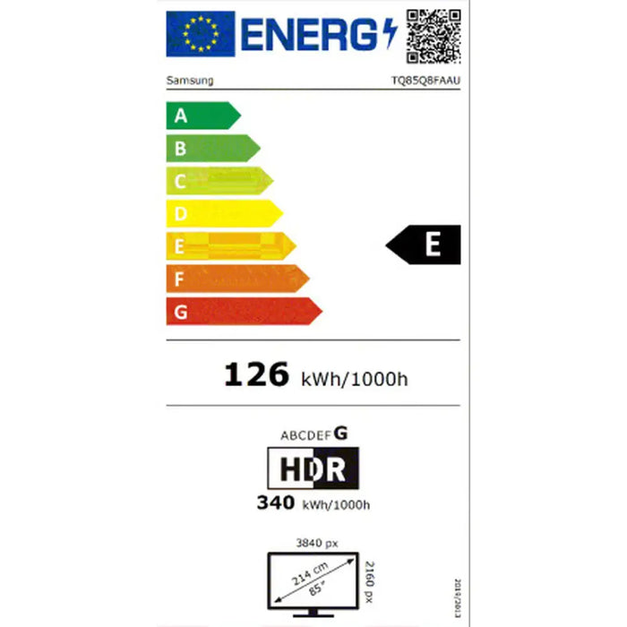 Смарт телевизор Samsung TQ85Q8FAAUXXC 85’’ 4K Ultra HD LED