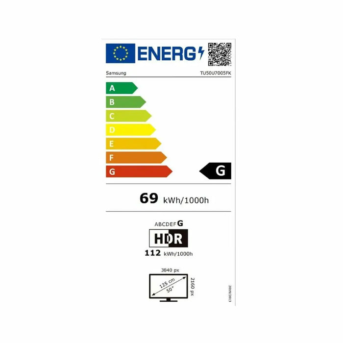Смарт телевизор Samsung TU50U7005FKX 50 50’’ 4K Ultra HD