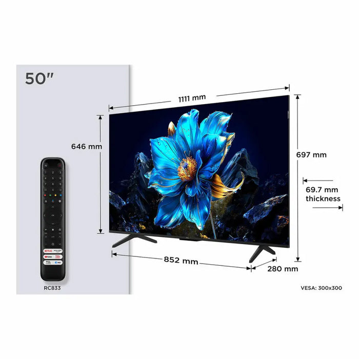 Смарт телевизор TCL 50P7K 50’’ 4K Ultra HD HDR QLED