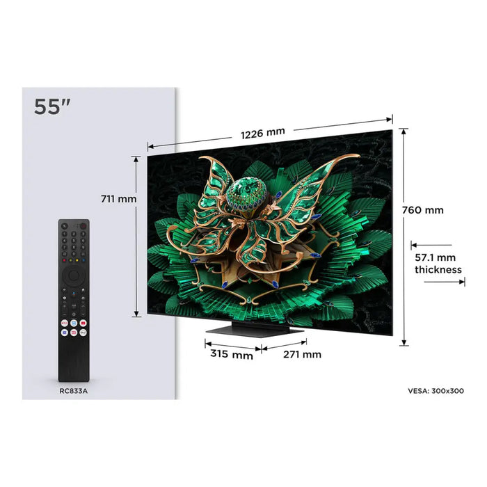 Смарт телевизор TCL 55C7K 55’’ 4K Ultra HD HDR QD Mini LED