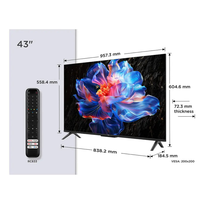Смарт телевизор TCL 43P6K
