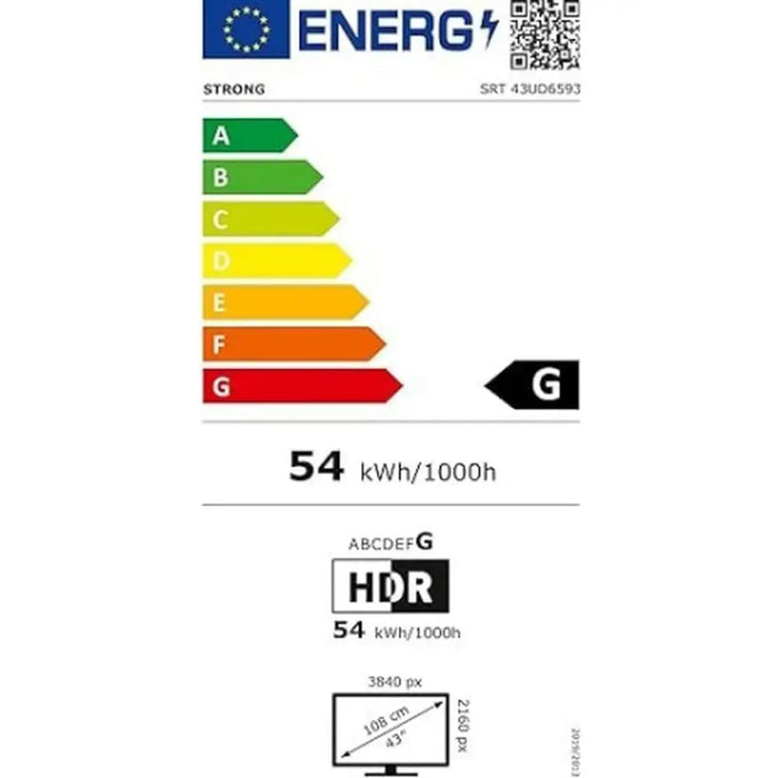 Смарт телевизор STRONG 43UD6593 43’’ 4K Ultra HD LED HDR