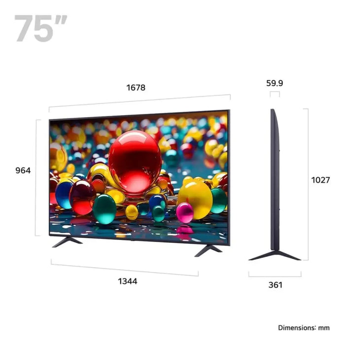 Смарт телевизор LG 75UA74006LB.AEU 4K Ultra HD 75’’ LED