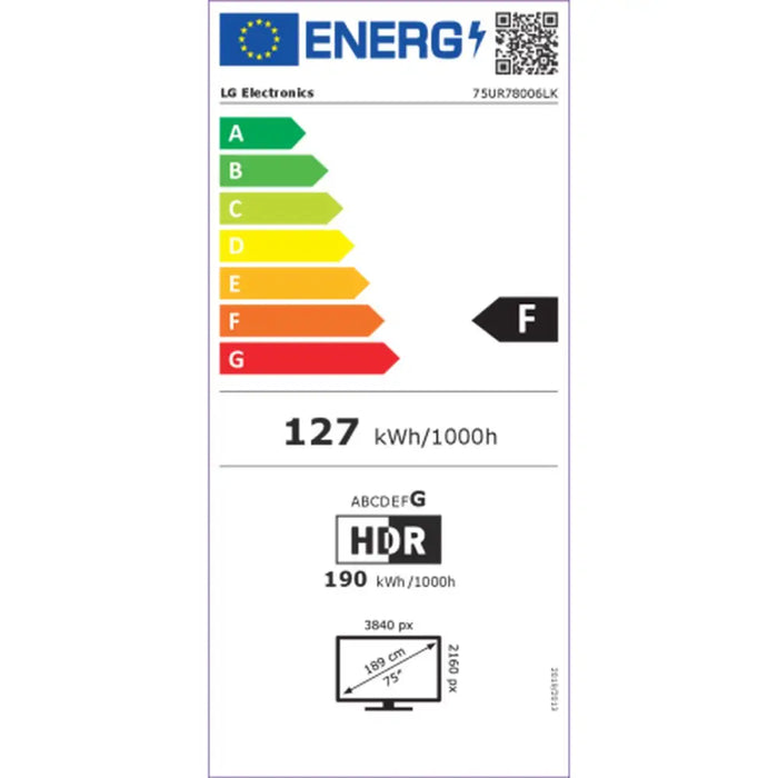 Смарт телевизор LG 75UR78006LK 4K Ultra HD 75’’ LED HDR