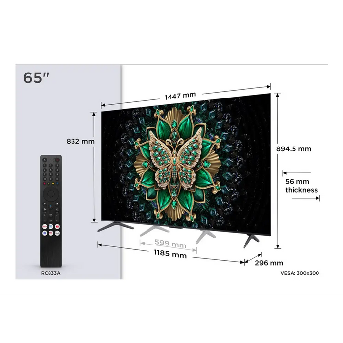 Смарт телевизор TCL 65C6K 4K Ultra HD 65’’ HDR QLED