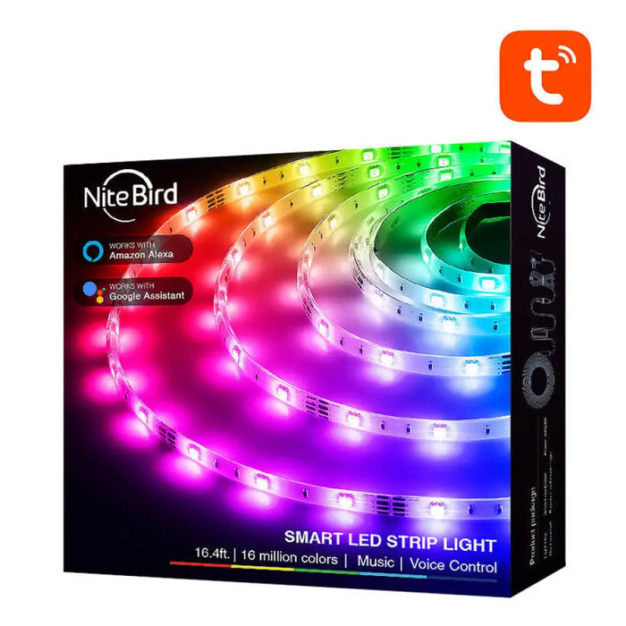 Smart WiFi RGB LED светеща лента NiteBird SL3 (2x5m) Tuya