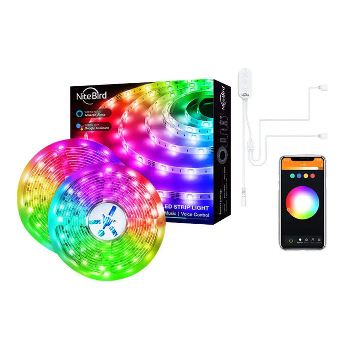 Smart WiFi RGB LED светеща лента NiteBird SL3 (2x5m) Tuya