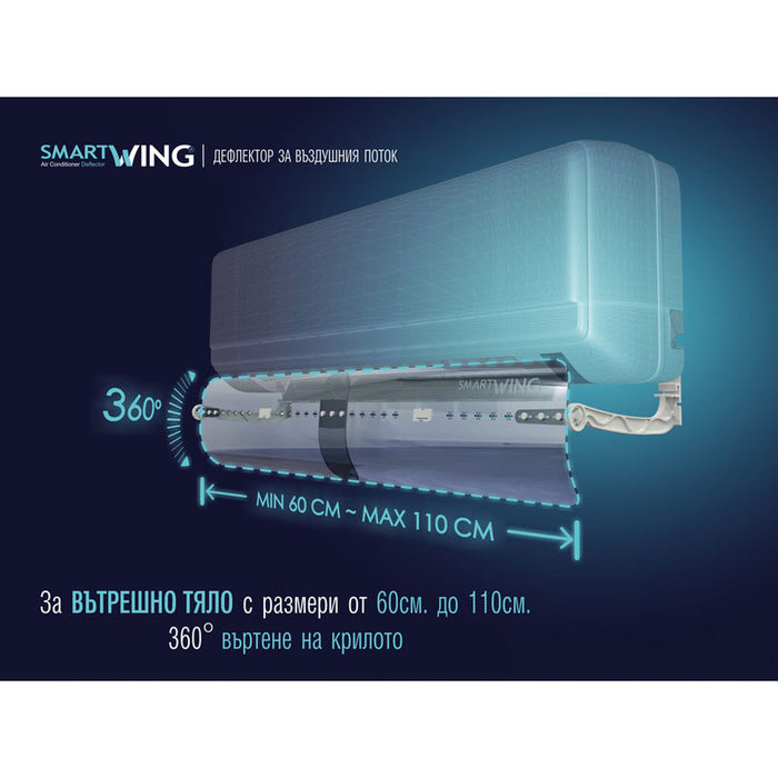 ДЕФЛЕКТОР ЗА ВЪЗДУШНИЯ ПОТОК НА КЛИМАТИК SMART WING