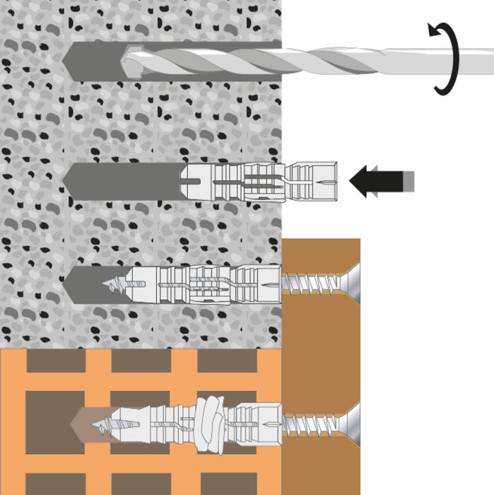 УНИВЕРСАЛЕН ДЮБЕЛ NL 12X50MM WBOX 25БР.