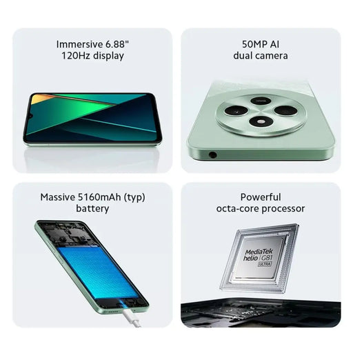 Смартфони Xiaomi 6,88’’ Octa Core MediaTek Helio G81 6 GB