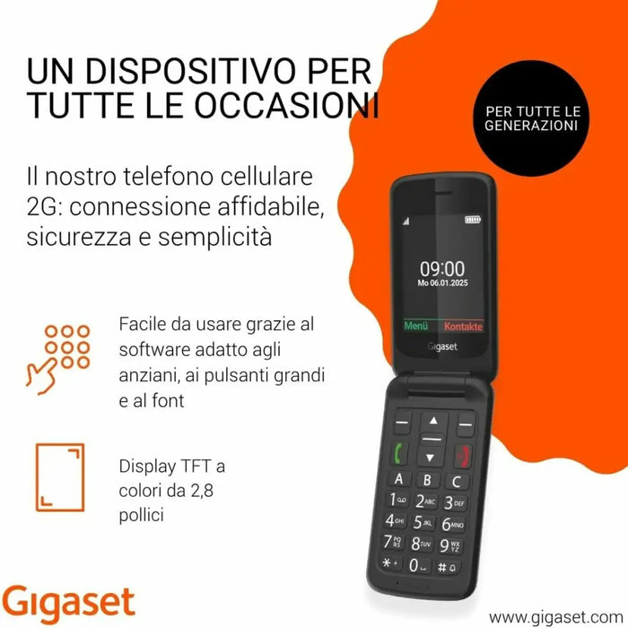 Смартфони Gigaset S30853-H1231-R101 2,8’’ 32 MB RAM Черен