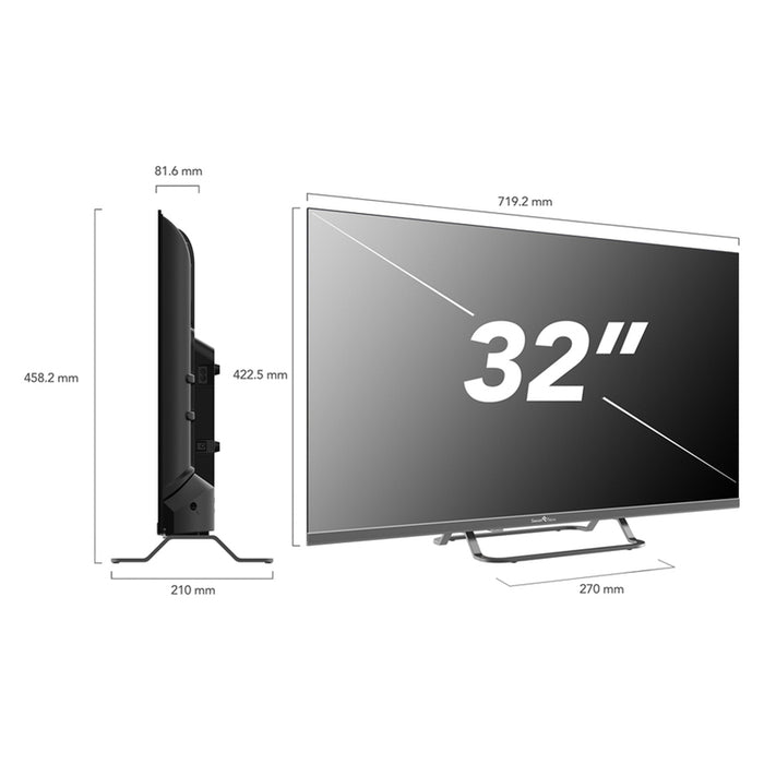 Телевизор SMARTTECH 32QG01V QLED SMART TV, GOOGLE TV, 32.0 ", 80.0 см