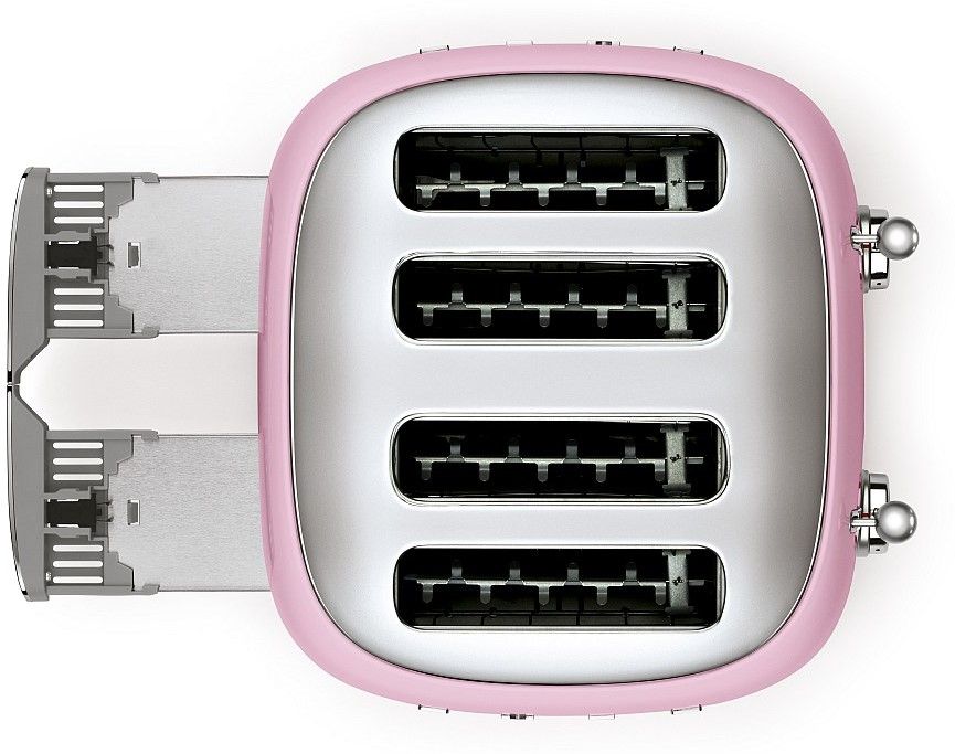 Двоен тостер Smeg - TSF03PKEU, 2000W, 6 степени, розов