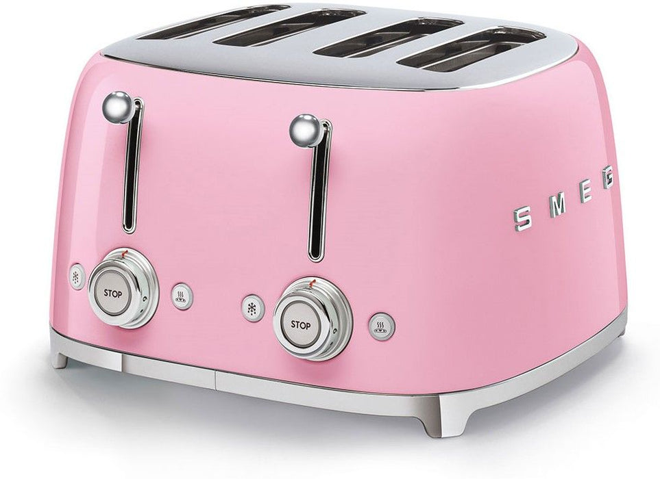 Двоен тостер Smeg - TSF03PKEU, 2000W, 6 степени, розов