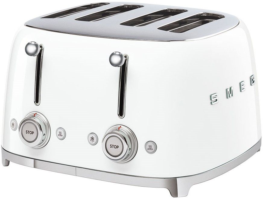 Двоен тостер Smeg - TSF03WHEU, 2000W, 6 степени, бял