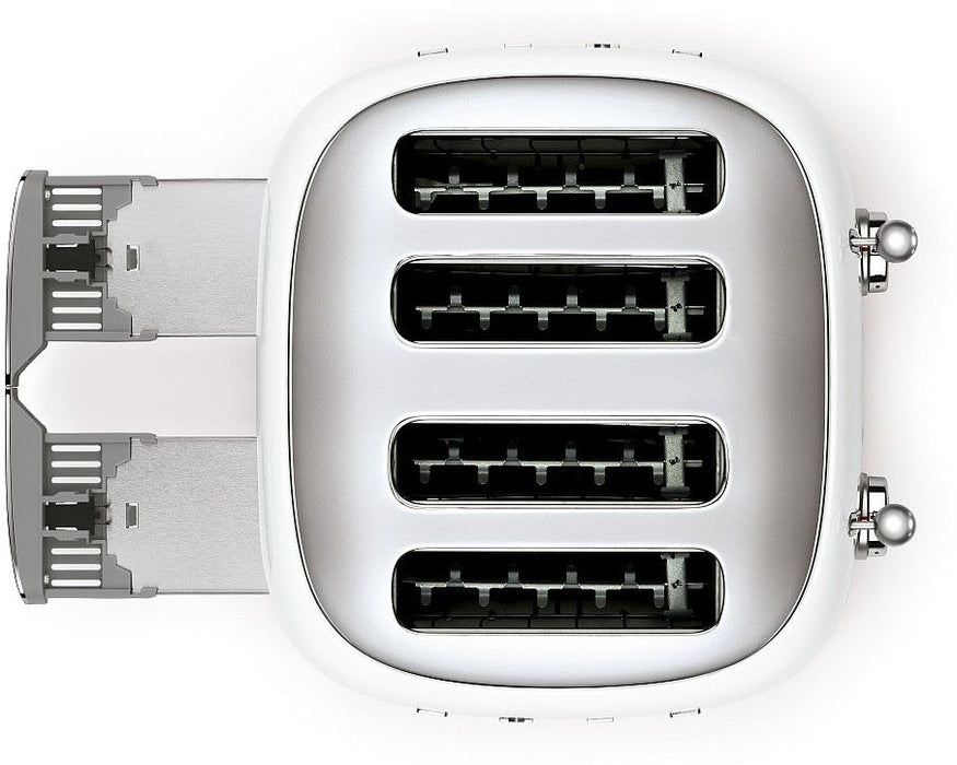 Двоен тостер Smeg - TSF03WHEU, 2000W, 6 степени, бял