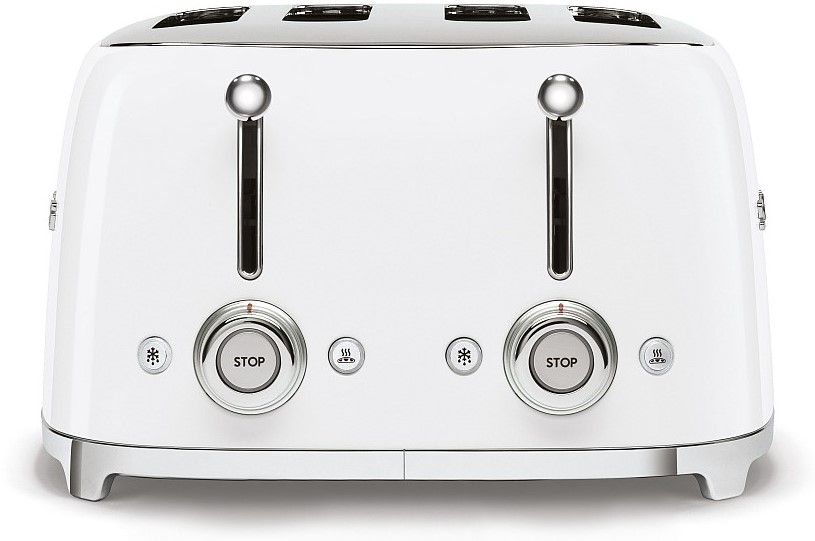 Двоен тостер Smeg - TSF03WHEU, 2000W, 6 степени, бял