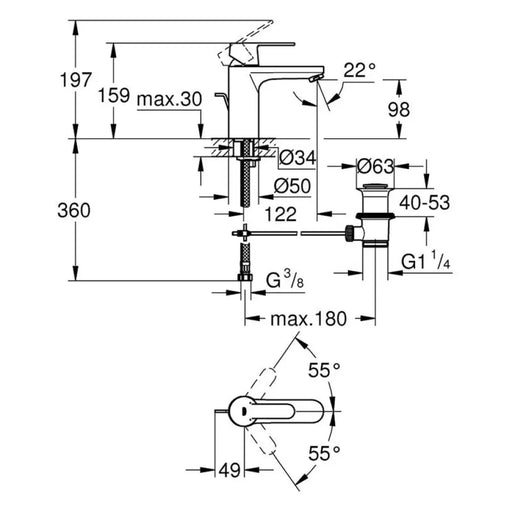 СМЕСИТЕЛ GROHE GET M