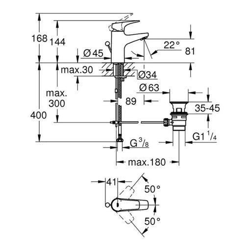 СМЕСИТЕЛ GROHE START FLOW