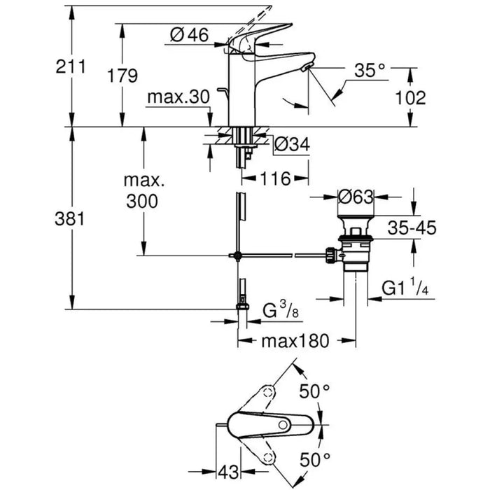 СМЕСИТЕЛ GROHE SWIFT