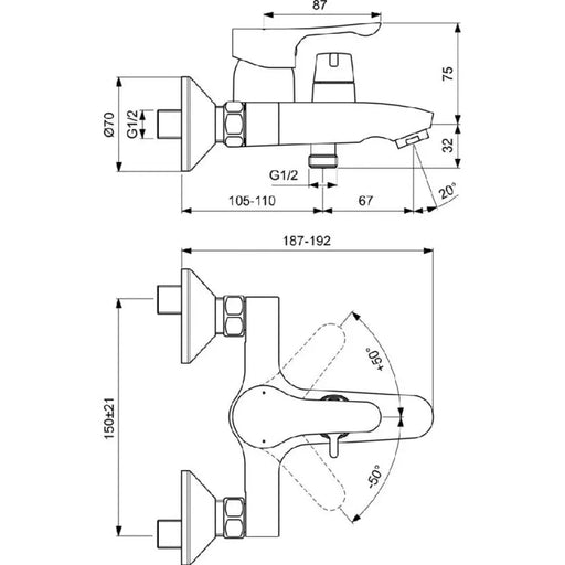 СМЕСИТЕЛ IDEALSTANDARD APLHA BC489AA