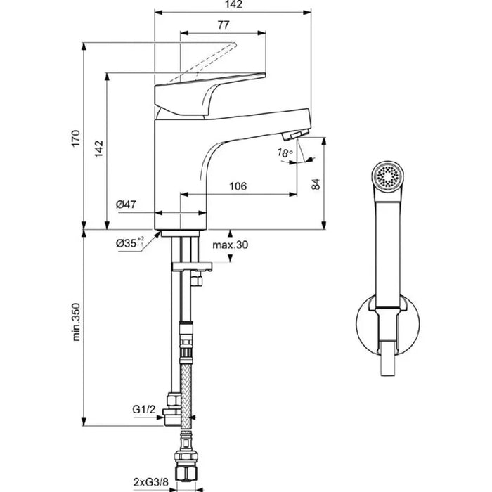СМЕСИТЕЛ IDEALSTANDARD BC834AA
