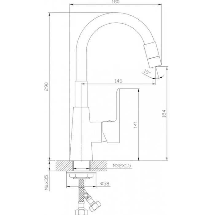 СМЕСИТЕЛ INTER CERAMIC ALISADO