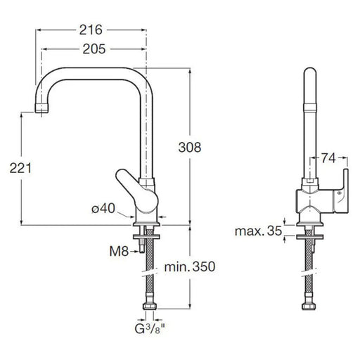 СМЕСИТЕЛ ЗА КУХНЯ ROCA AROLA