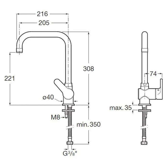 СМЕСИТЕЛ ЗА КУХНЯ ROCA AROLA