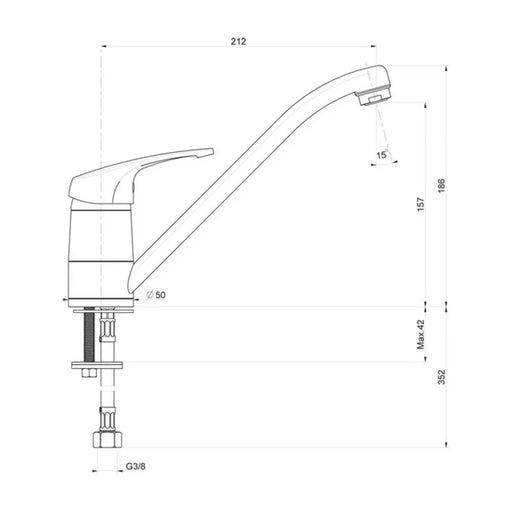 СМЕСИТЕЛ ЗА КУХНЯ С ГРАНИТНО ПОКРИТИЕ ТЪМНОБЕЖОВ FAT