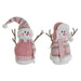 Снежен човек DKD Home Decor Бял Кафяв Розов 30 x 16 x 33 cm