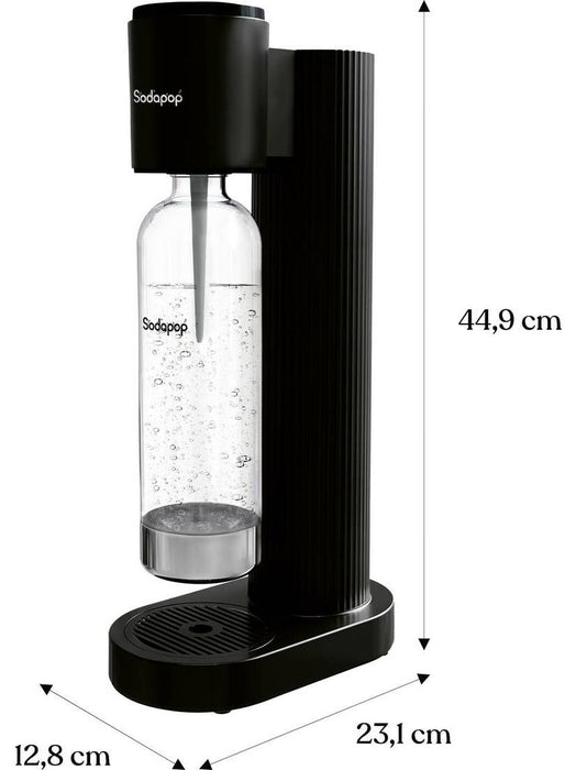 Машина за газирана вода Sodapop - Cooper Pro, 850 ml, черна