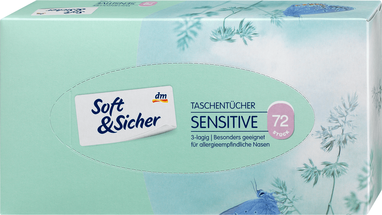 Носни кърпички Sensitive, 72 бр