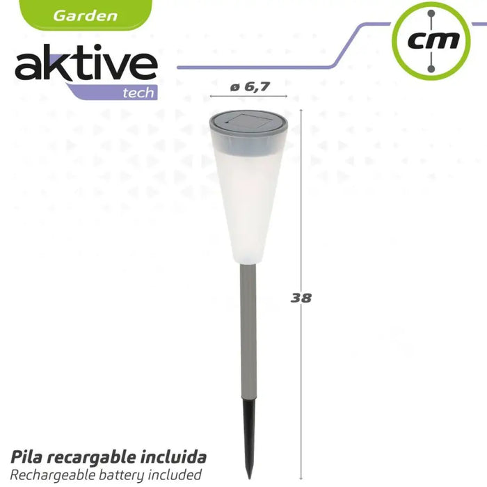 Соларен градински кол Aktive Пластмаса 6,7 x 39 x 6,7 cm